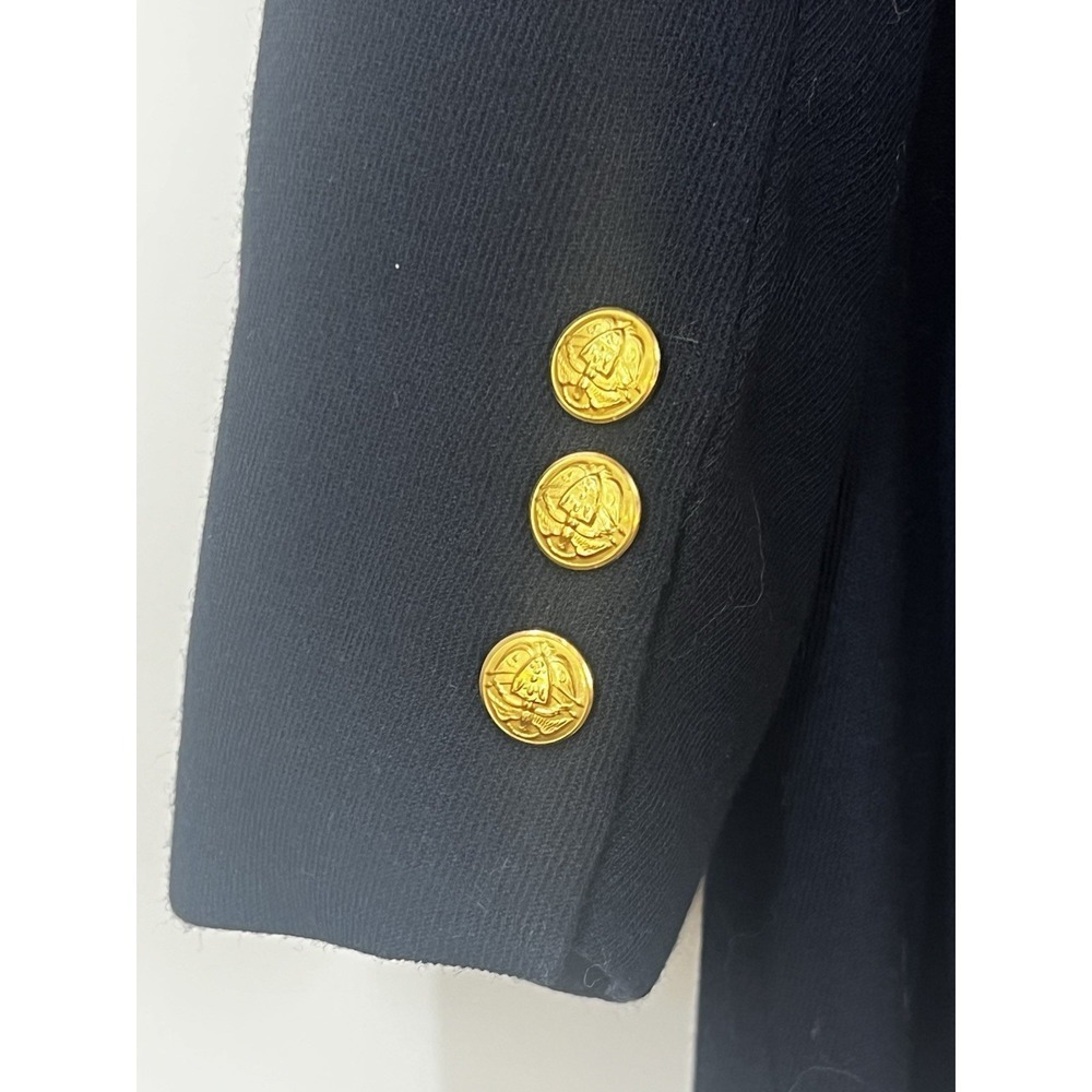 Ralph Lauren Women's Jacket Pea Coat Navy Blazer Size Large XL Vtg Classic USA - Picture 9 of 14